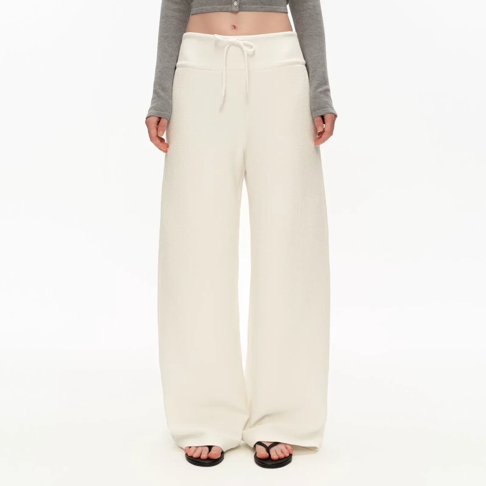 PUKI Women's Wide-Leg Drawstring Sweatpants