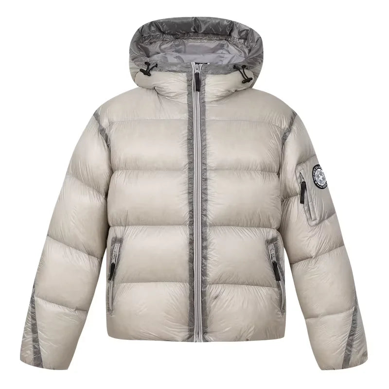 MEDM 90% White Duck Down Hooded Puffer Jacket for Women