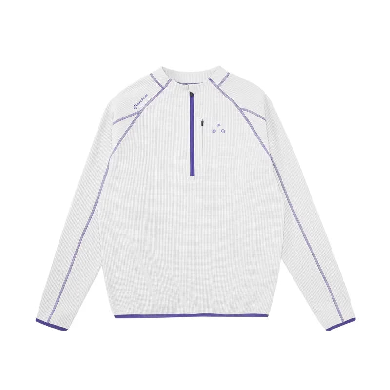 FPA Men's Quick-Dry Long Sleeve Sports Shirt with UPF 50+ and Half Zipper