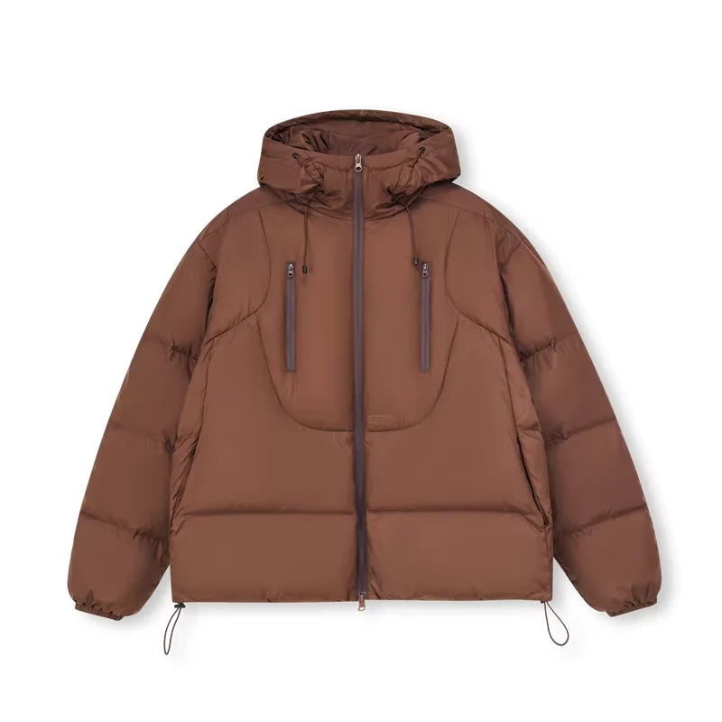 FPA Double-Zip Hooded Short Puffer Jacket with Duck Down Filling