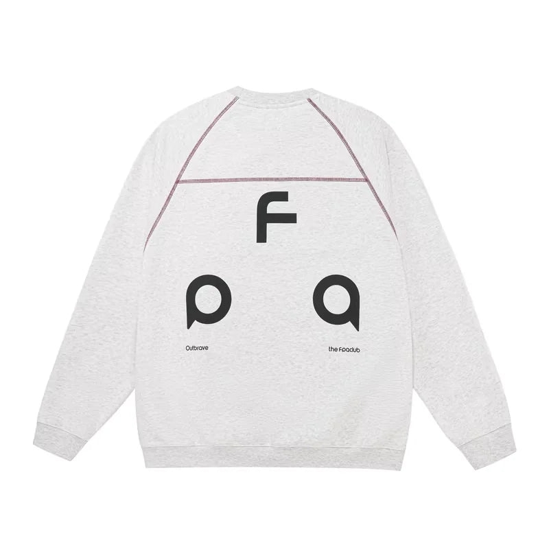 FPA Thermal Faux Leather Crewneck Sweatshirt – Heavyweight Pullover for Couples