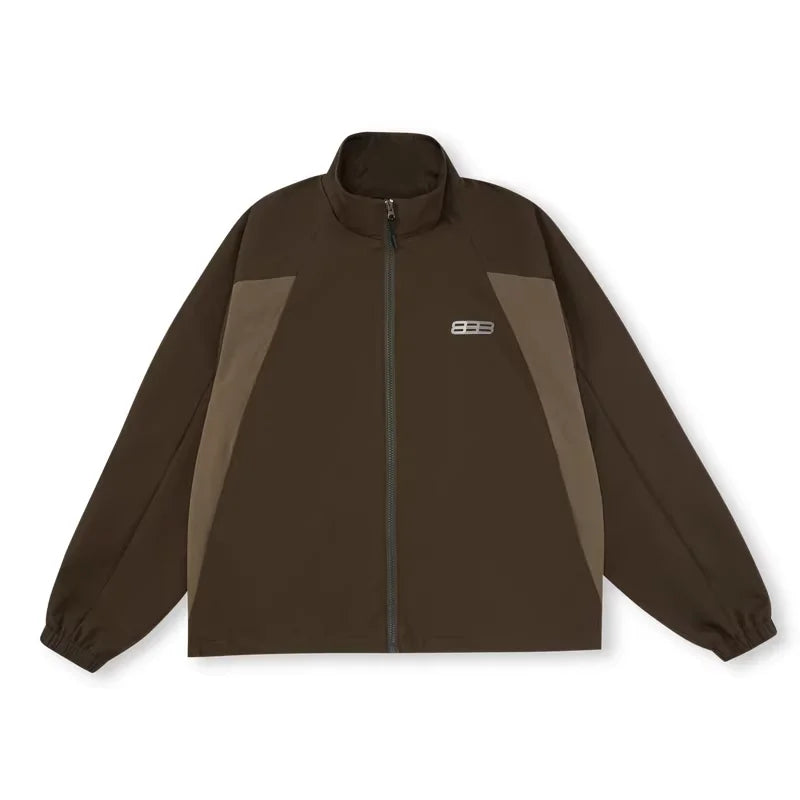 FPA Water-Resistant Windproof Stand Collar Jacket – Loose Fit Streetwear for Spring and Autumn