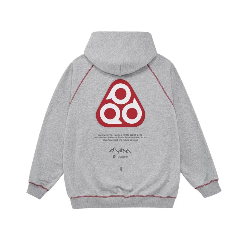 FPA Thermal Faux Leather Heavyweight Hooded Sweatshirt with Graphic Back