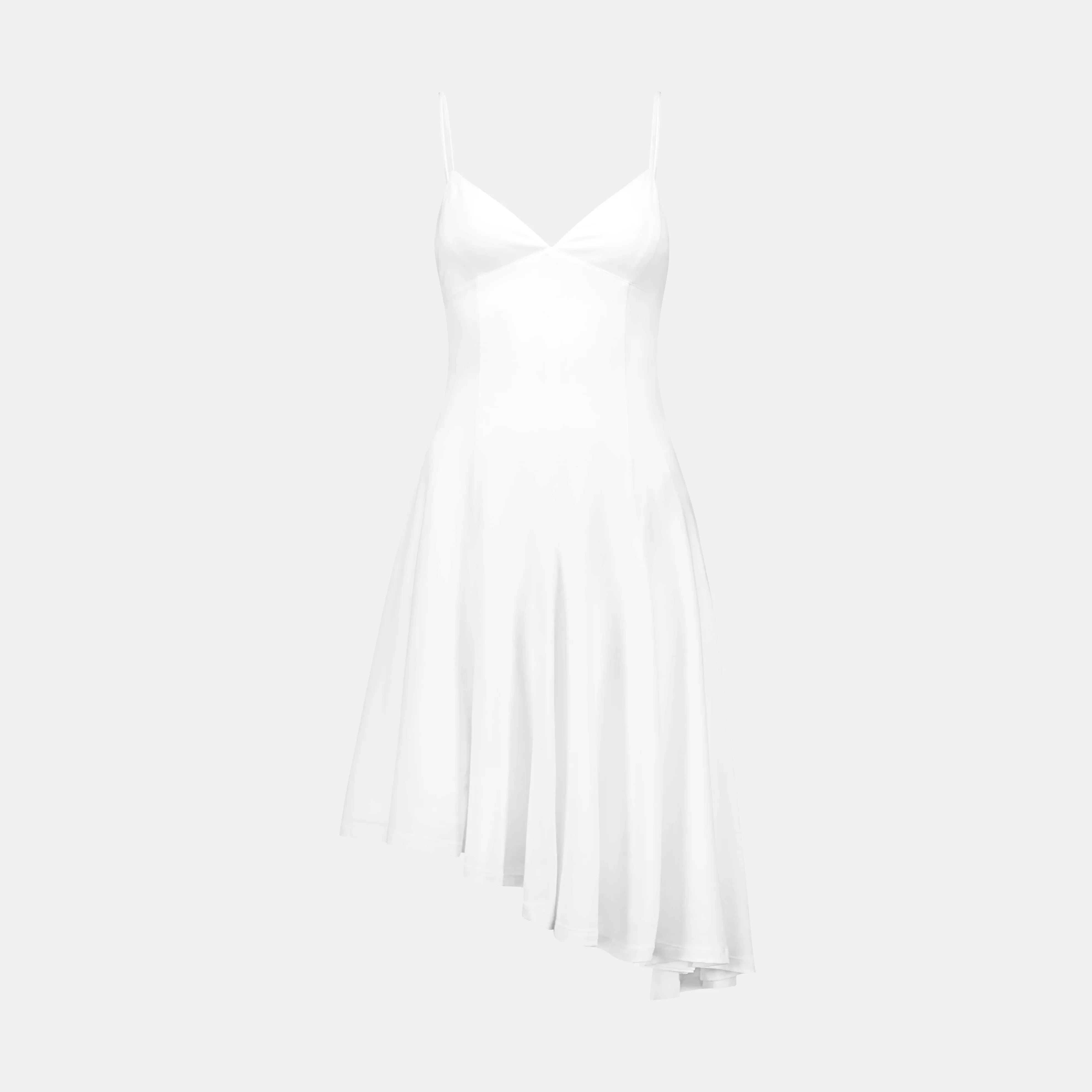 Fax Copy Express Spaghetti Strap Asymmetrical Stretch Dress