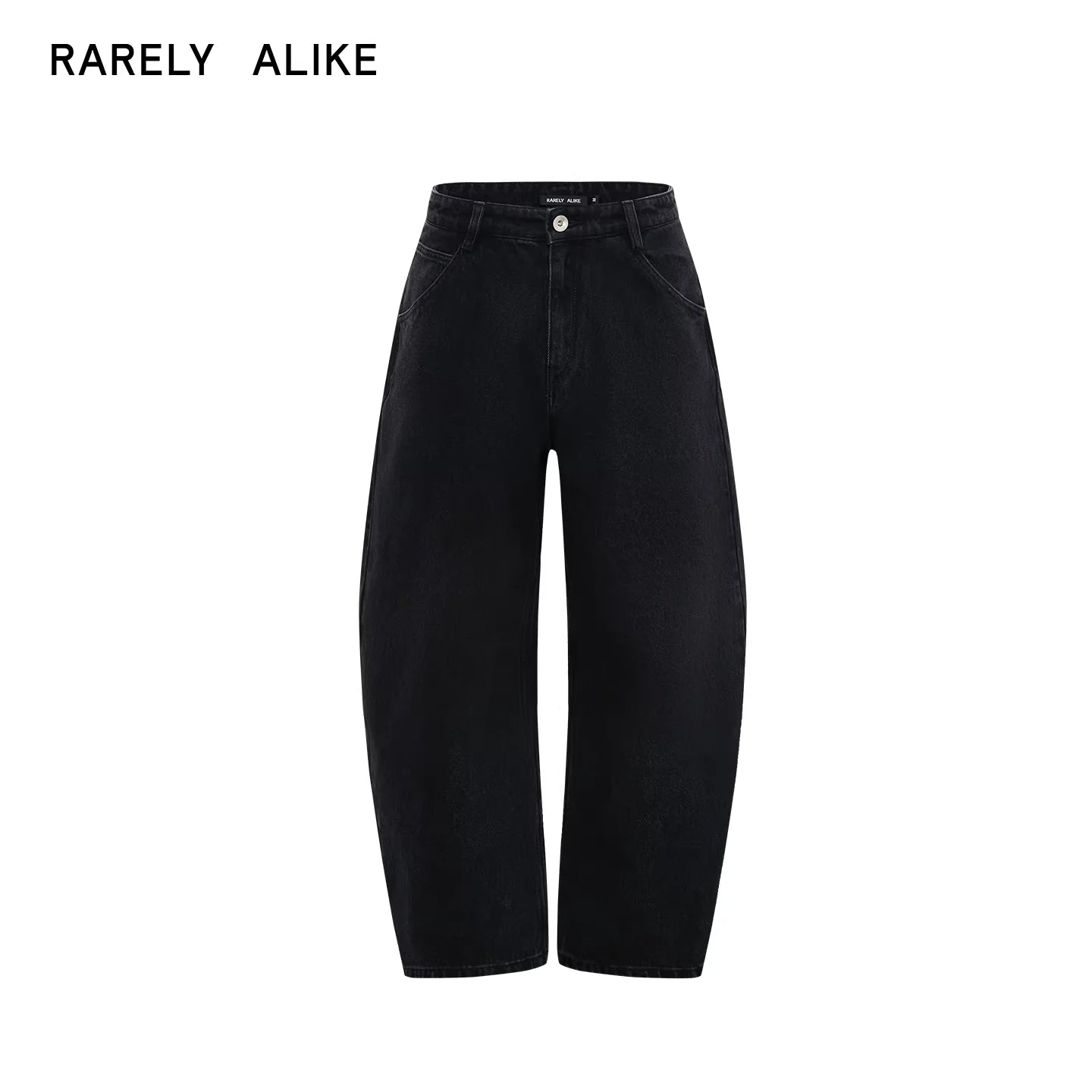 RARELY ALIKE Mid-Rise Wide-Leg Tilda Jeans - Dark Blue / Black Gray