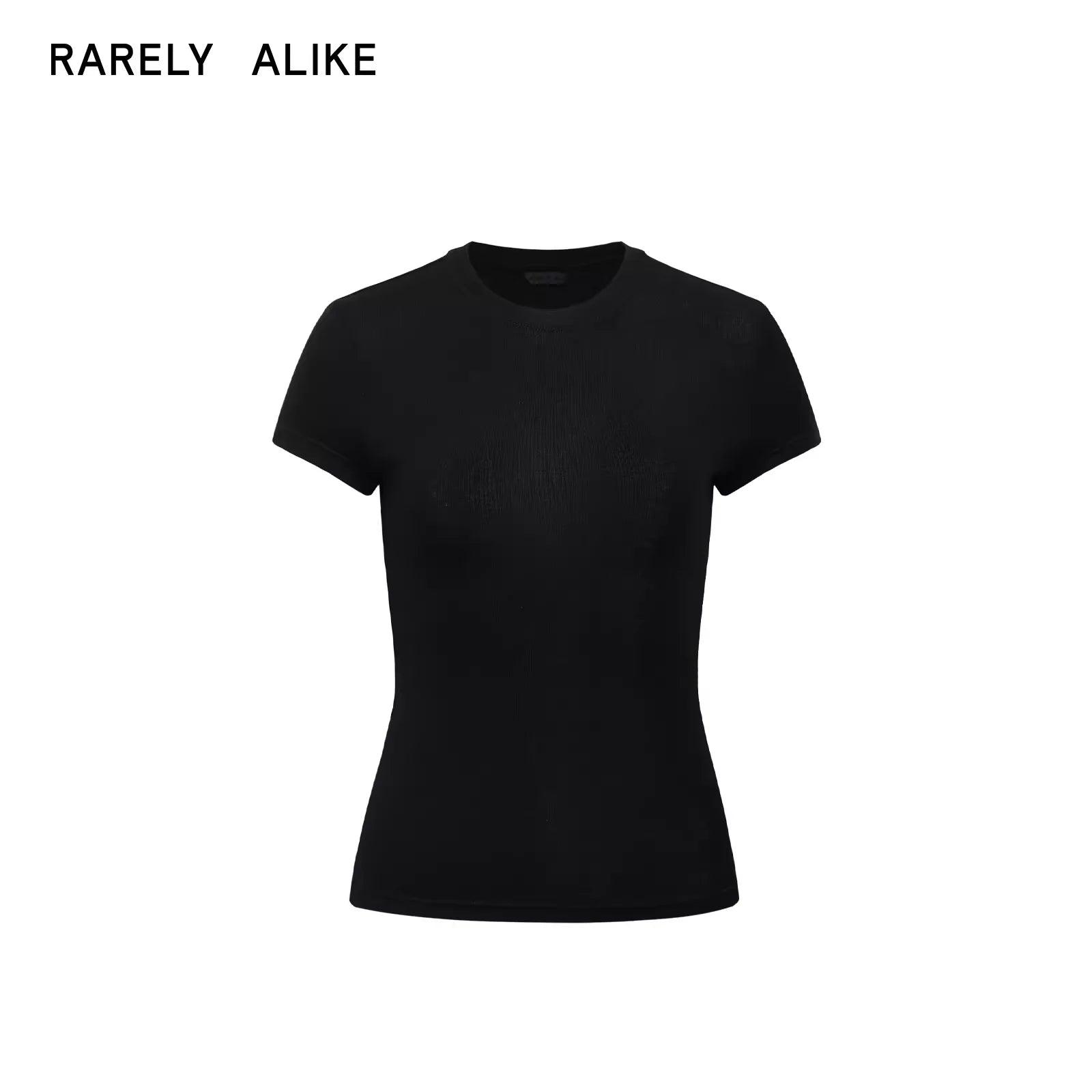 RARELY ALIKE Stretch Slim Fit Tencel Wool Knit Top - Black, White, Dark Gray