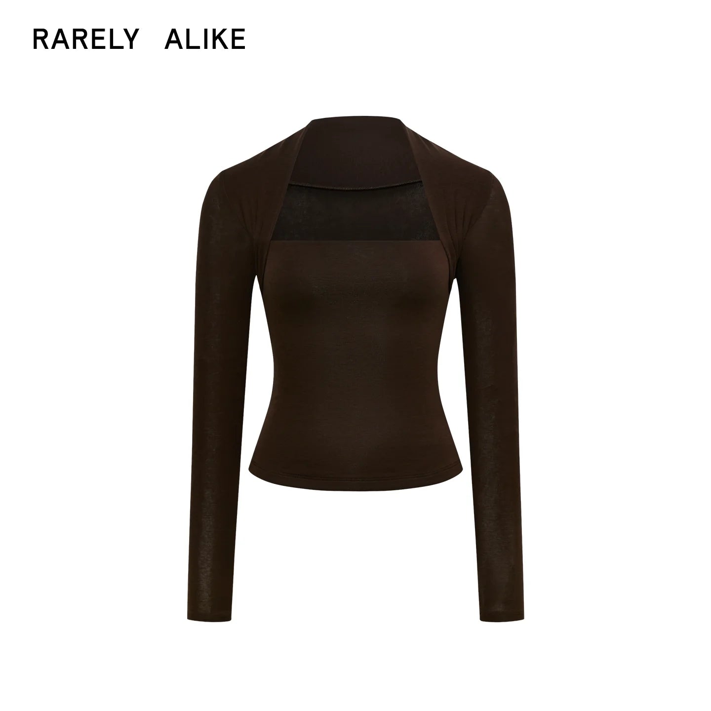 RARELY ALIKE Layered Knit Tube Top with Detachable Sleeves