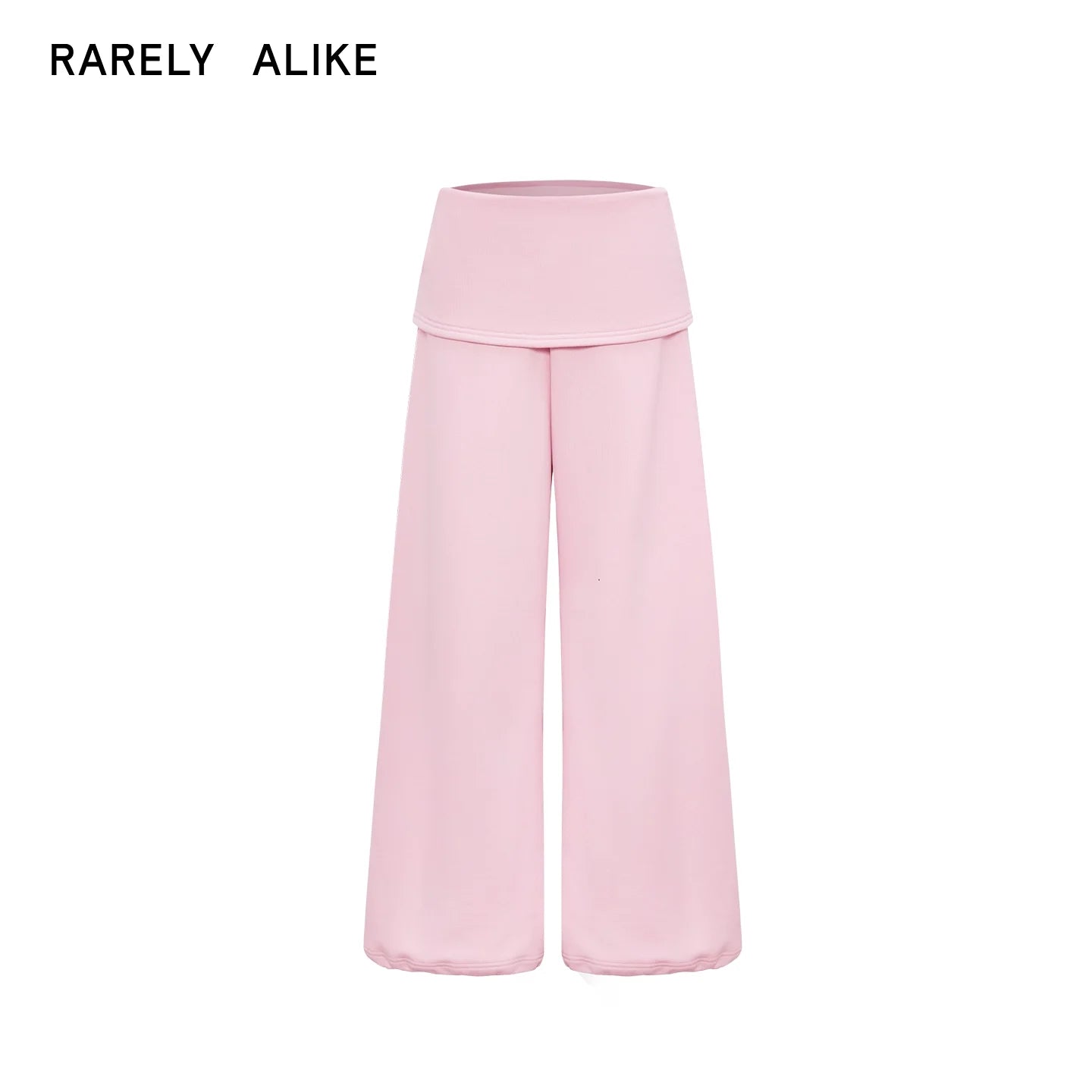 RARELY ALIKE Convertible Cuffed Wide-Leg Skirt Pants - Black/Heather Gray/Light Pink