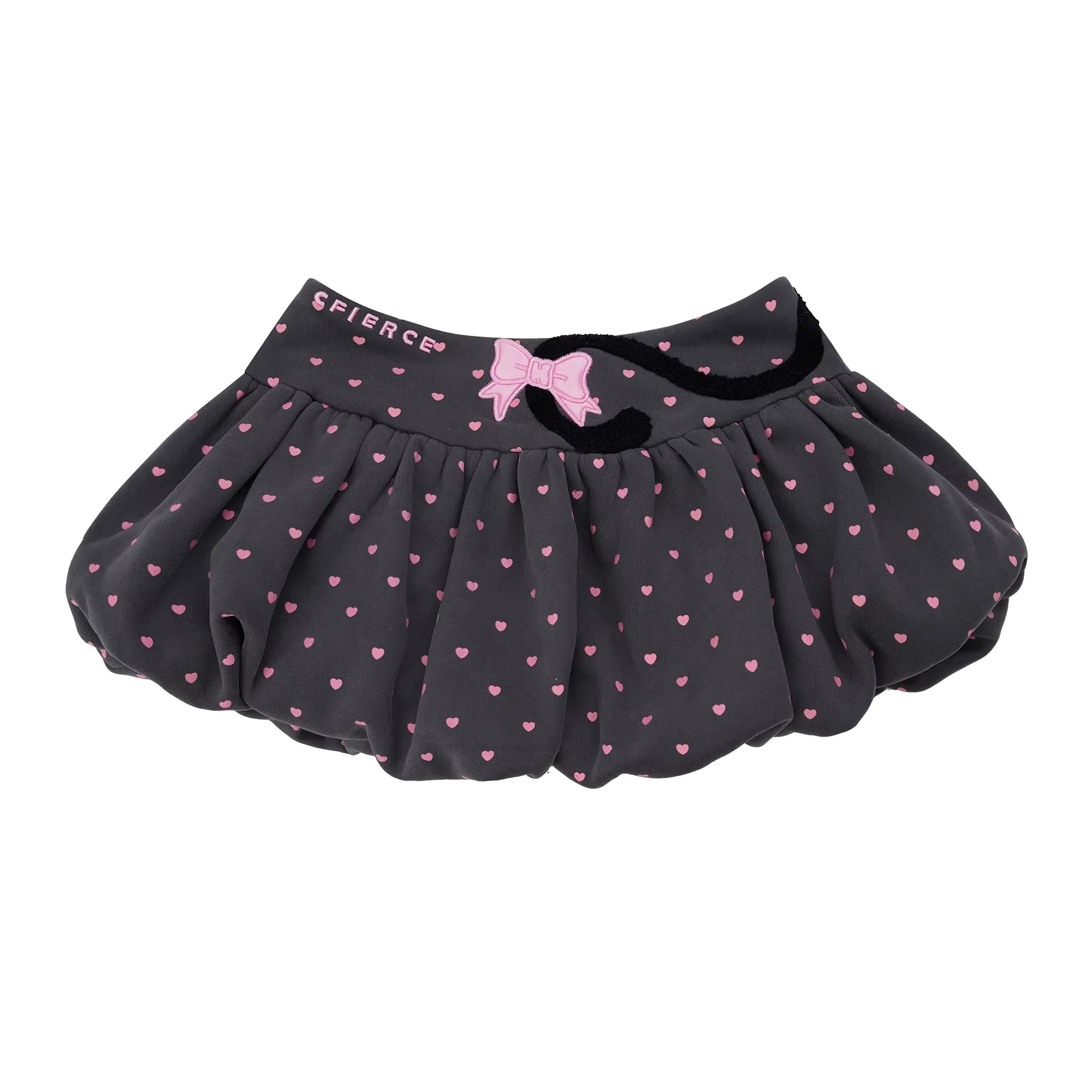 CFIERCE Cat Embroidered Bubble Skirt