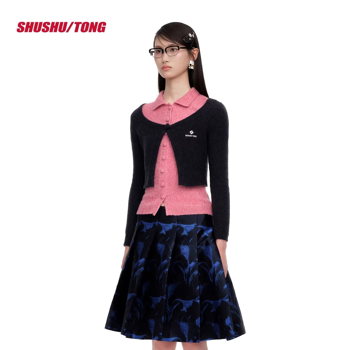 shushutong Women's One-Button Knit Cardigan
