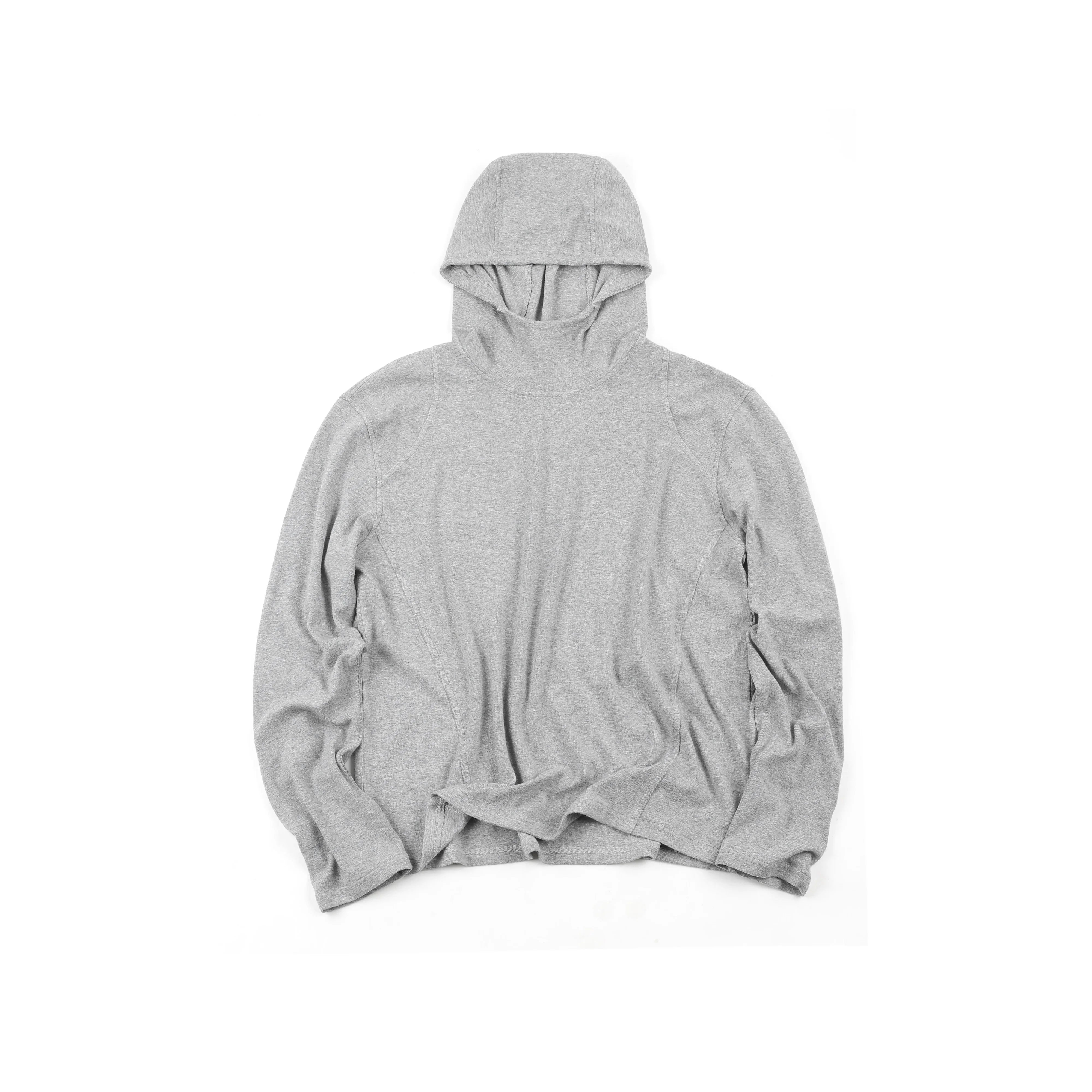 AFterTaste Men's Wool Blend Hooded Long Sleeve T-Shirt