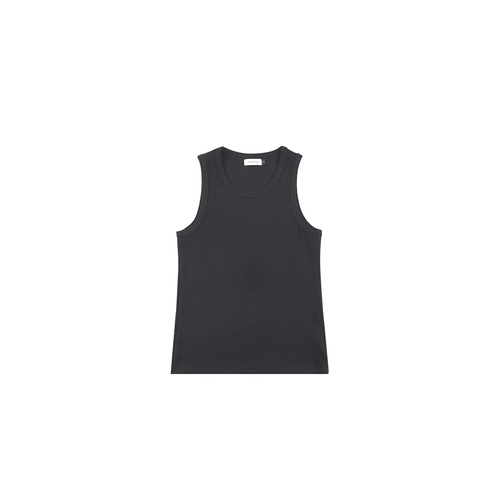 AFterTaste Heavyweight Slim Fit Ribbed Crew Neck Tank Top