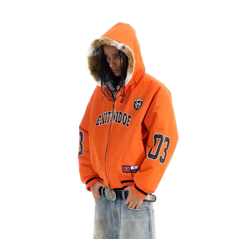 BLINDNOPLAN Reversible Leopard Print Fleece Jacket for Men