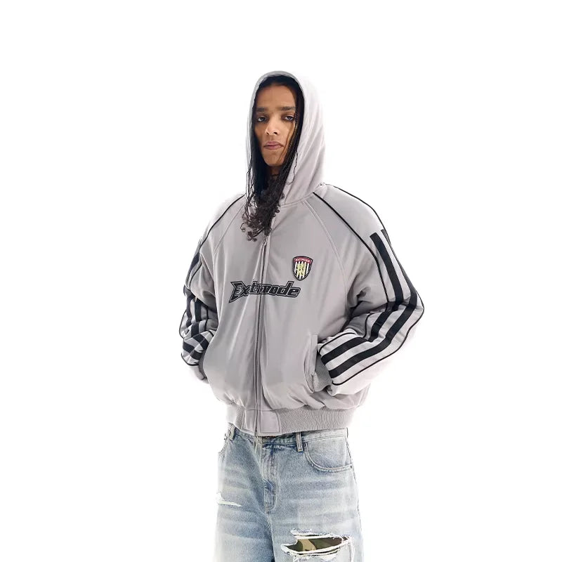 BLINDNOPLAN Patchwork Embroidered Cotton Bomber Jacket