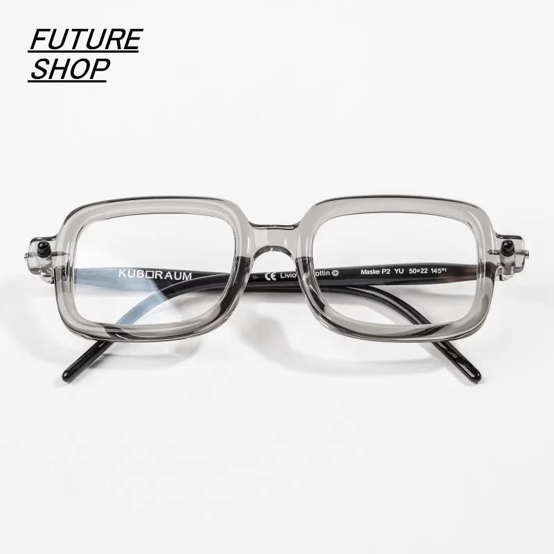 FUTURE UPDATE Unisex Bold Rectangular Punk-Inspired Sunglasses Frame