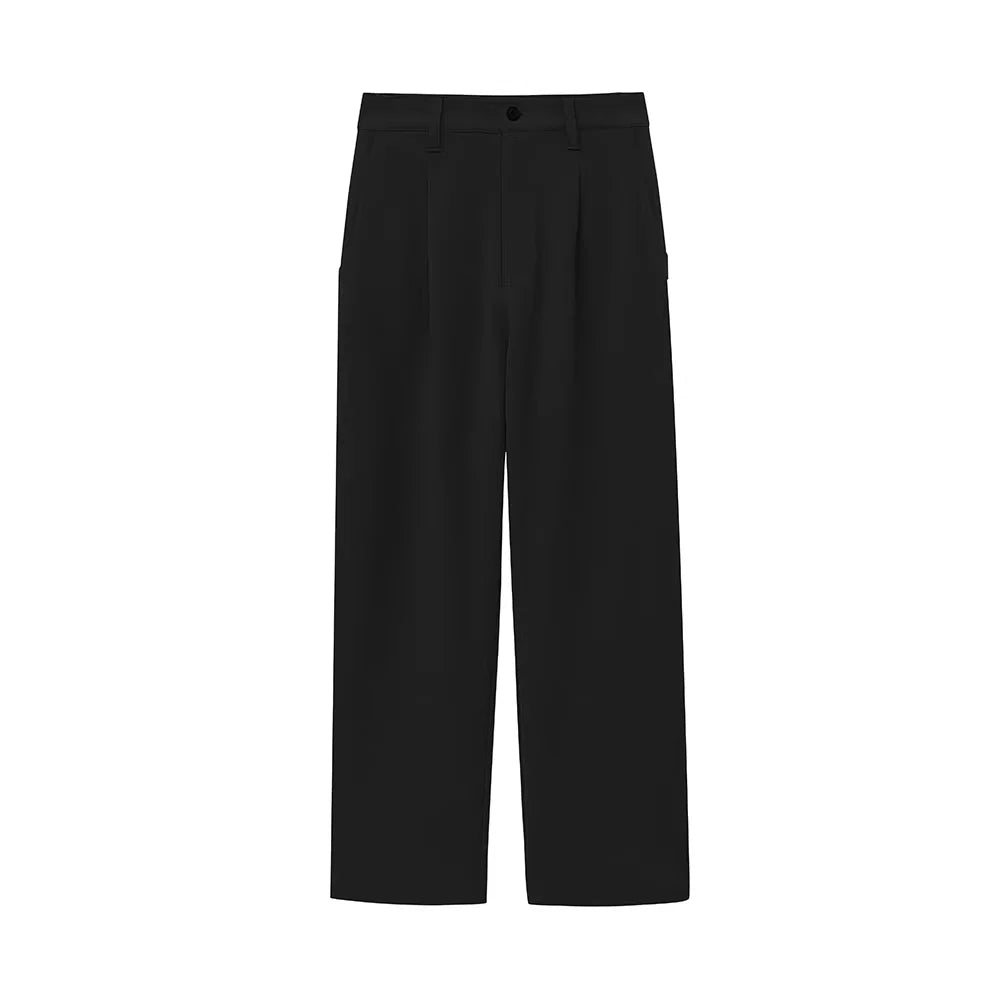 NANS Menswear High-Waisted Two-Tone Rayon Blend Cropped Wide-Leg Pants