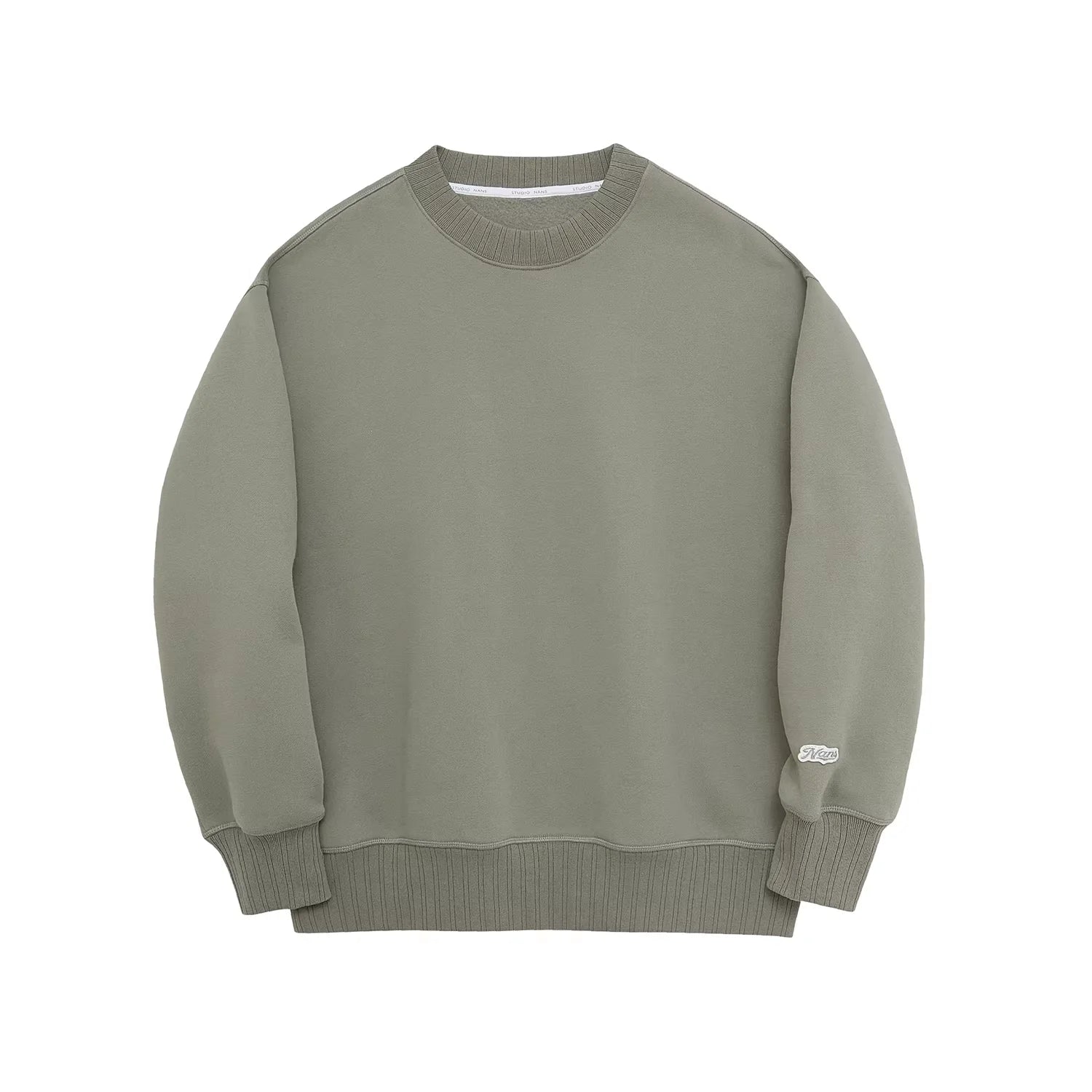 NANS Menswear Vintage Heavyweight Fleece-Lined Oversized Crewneck Sweatshirt