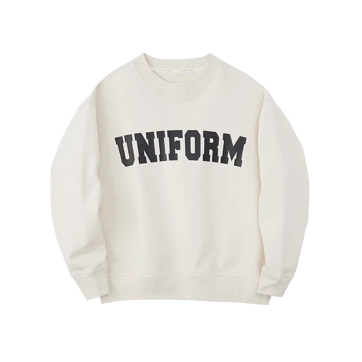 NANS Menswear Heavyweight Cotton Terry Contrast Crewneck Sweatshirt