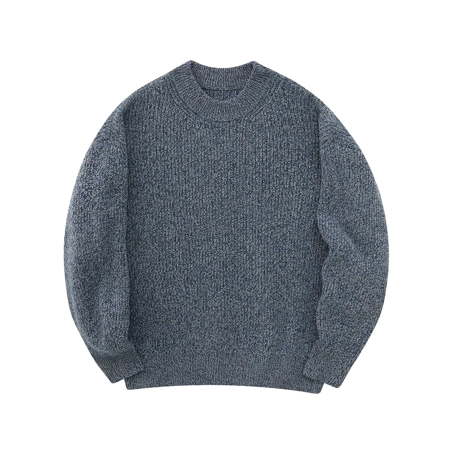 NANS Menswear Extra Fine Merino Wool Mélange Oversized Crewneck Sweater