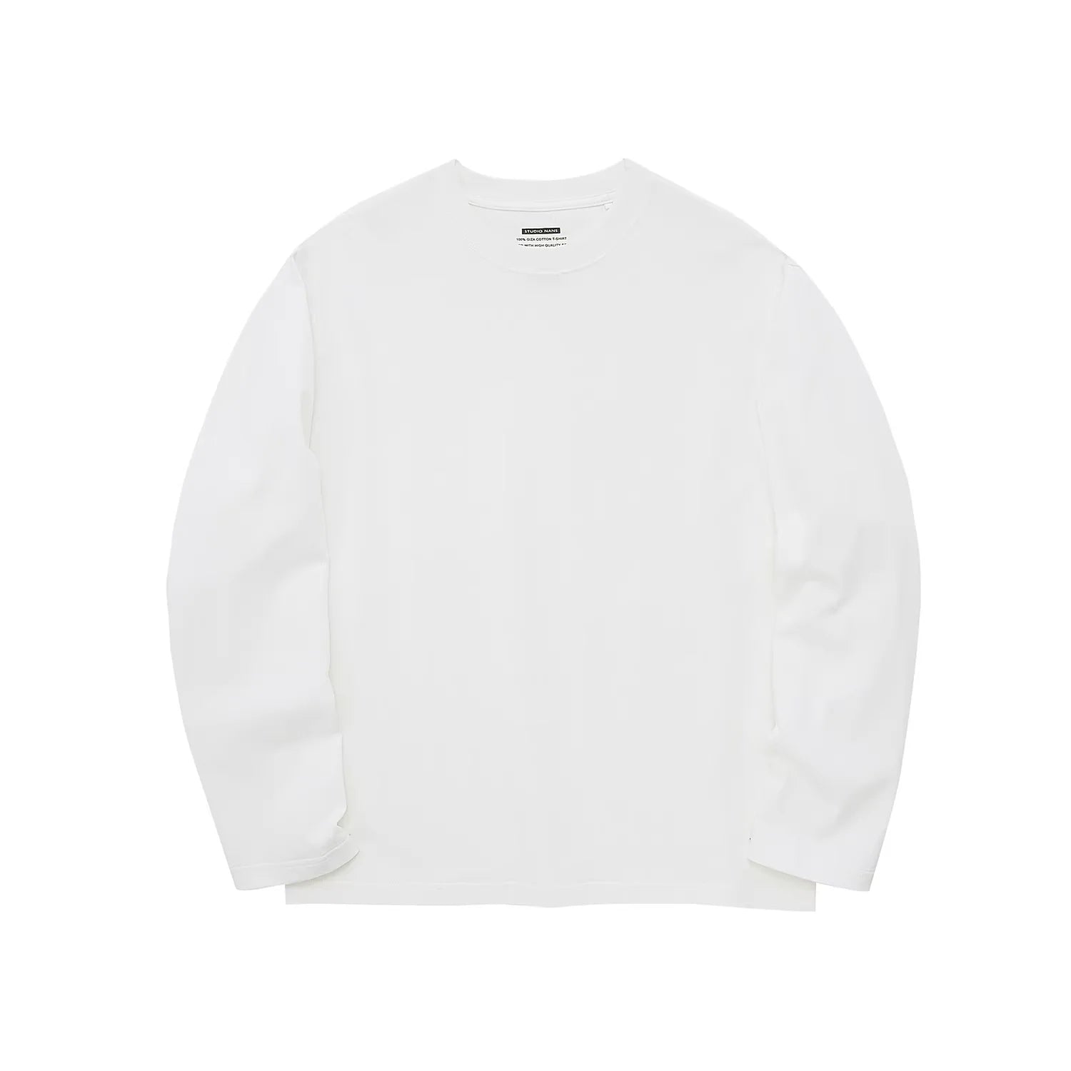 NANS Menswear 285g Long-Staple Cotton Standard Fit Crew Neck T-Shirt – Short or Long Sleeve