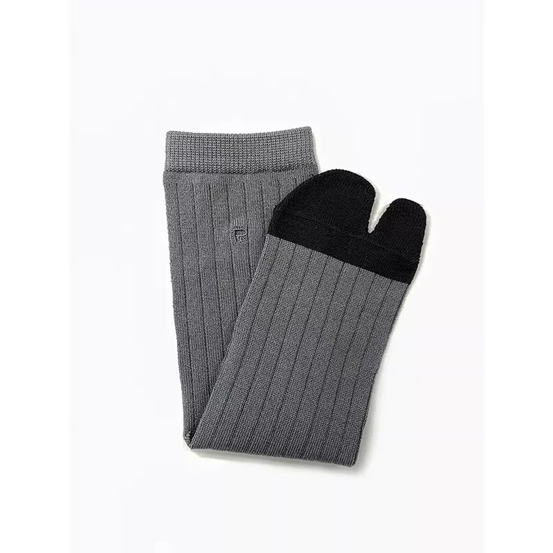 RandomPiece Wool Blend Colorblock Split-Toe Socks