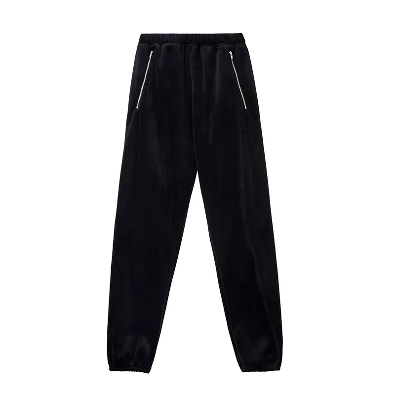 Roolrren homme Men's Double-Sided Fleece Cuffed Sweatpants