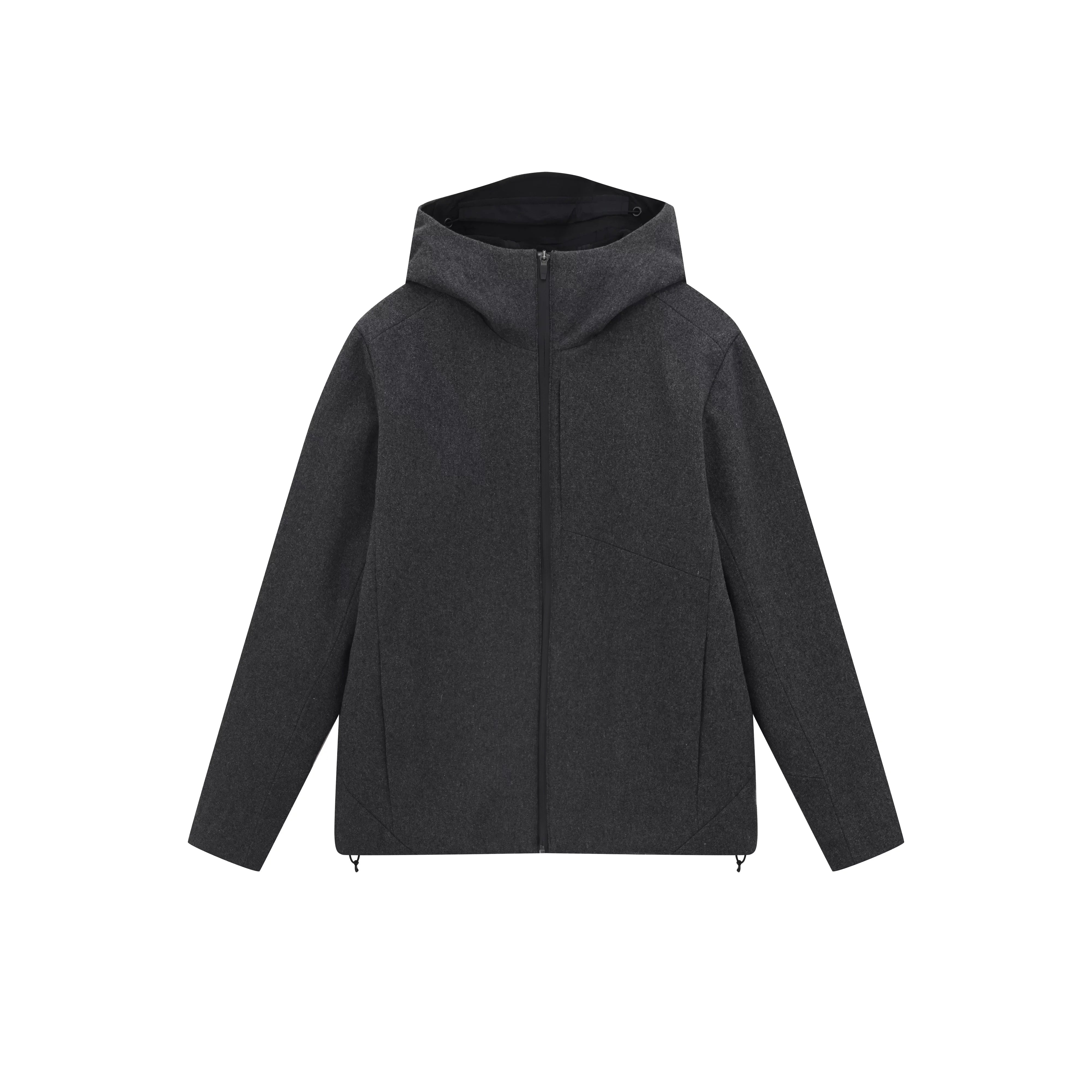 Roolrren homme Men's Waterproof Wool Hooded Softshell Jacket