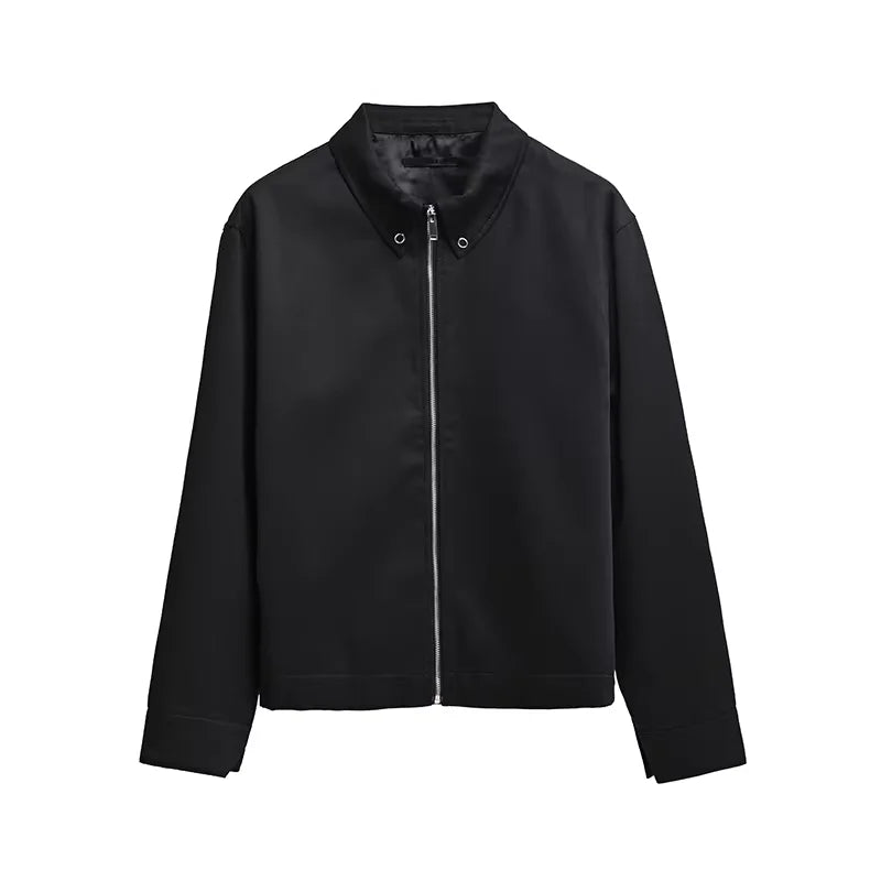 Roolrren homme Men's Heavyweight Zip-Up Cleanfit Jacket