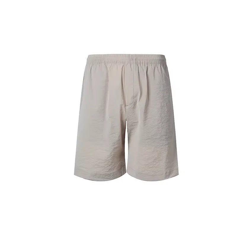 ROYA Men's Lightweight Crinkled Nylon Shorts with Elastic Waist
