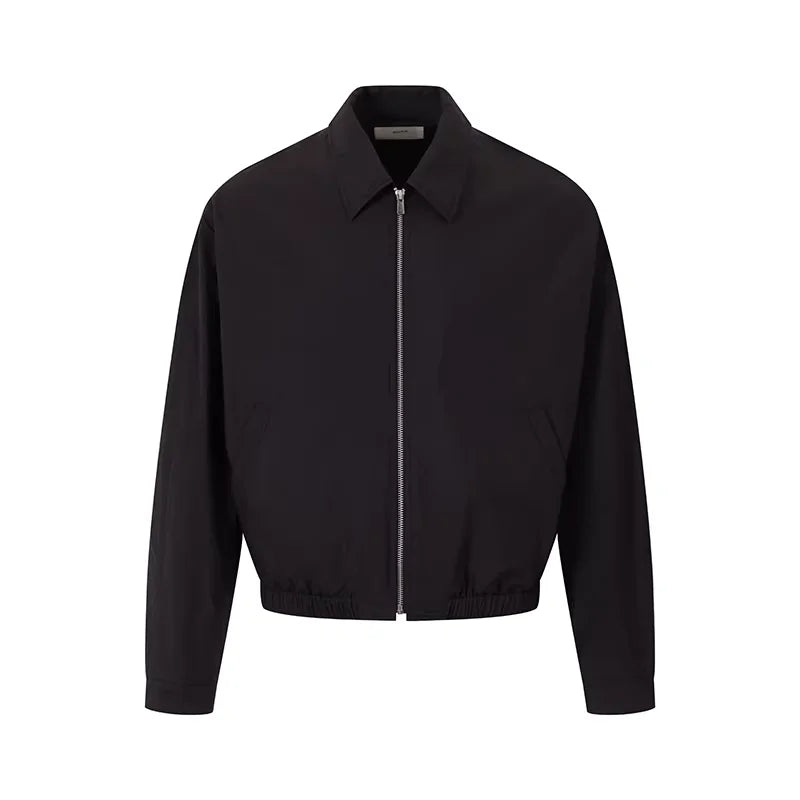 ROYA Men's Crinkled Matte Nylon Tencel Blend Casual Jacket