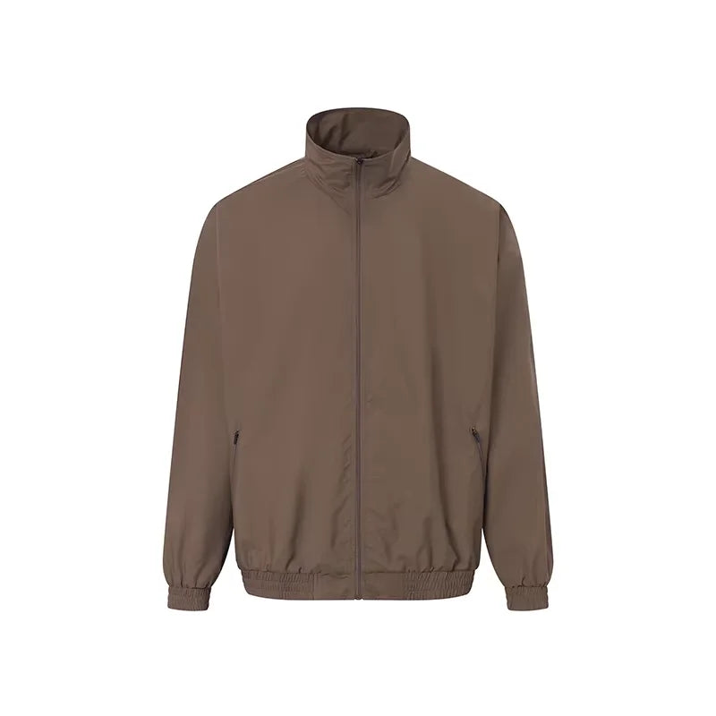 ROYA Men's Stand Collar Batwing Sleeve Commuter Jacket