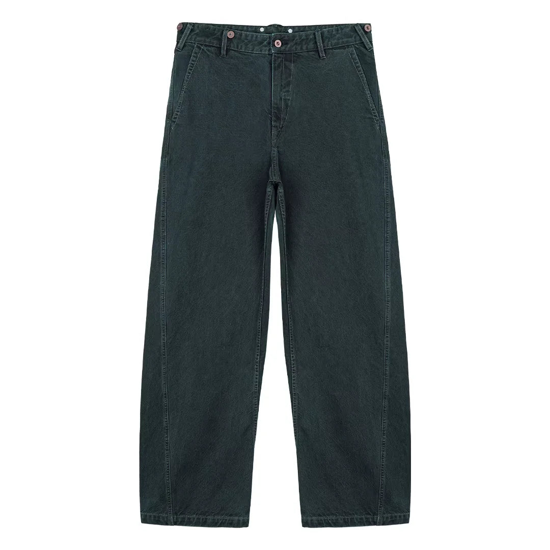 Simple Project Wide-Leg Garment Dyed Jeans