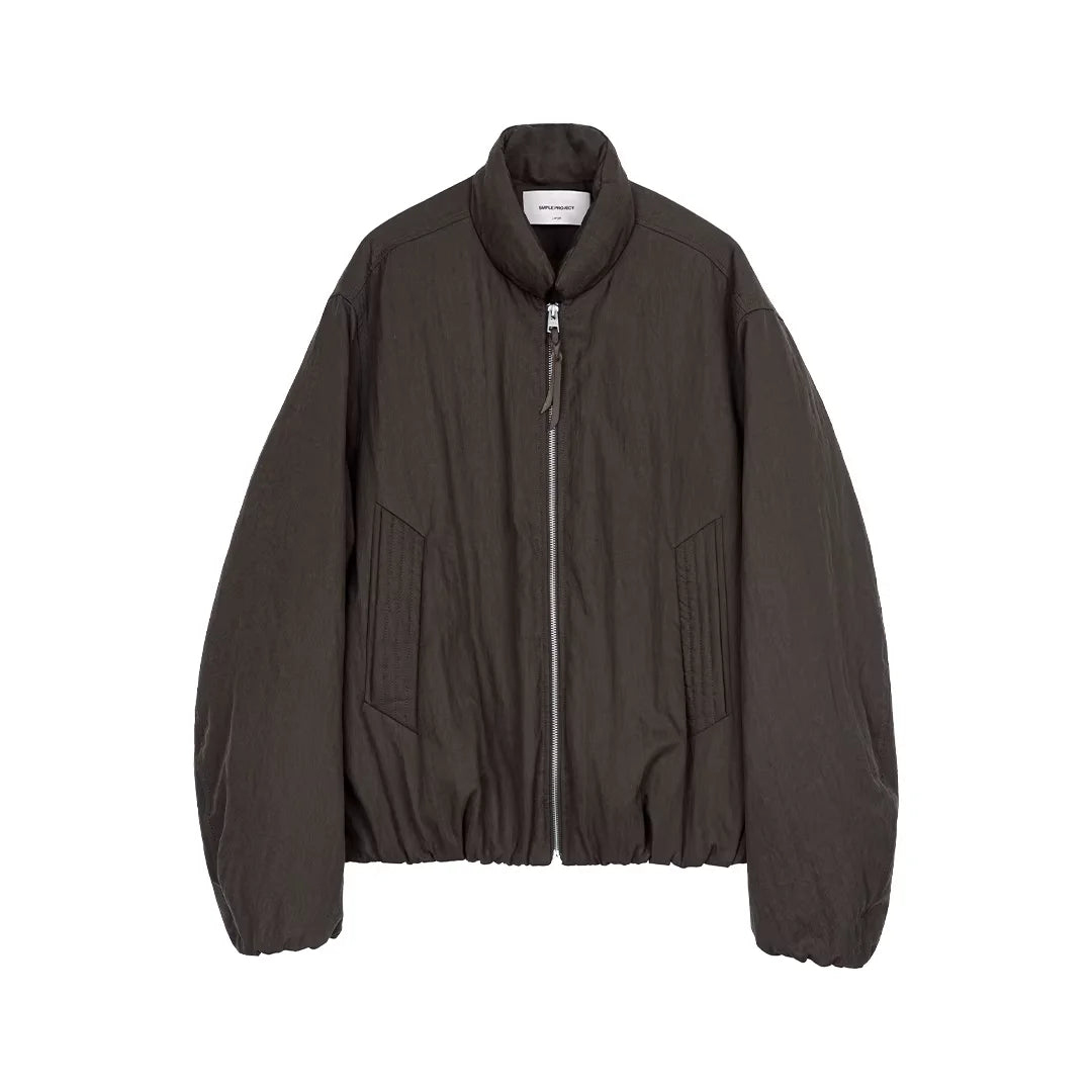 Simple Project Balloon Puffer Jacket with Stand Collar and 3M Filling