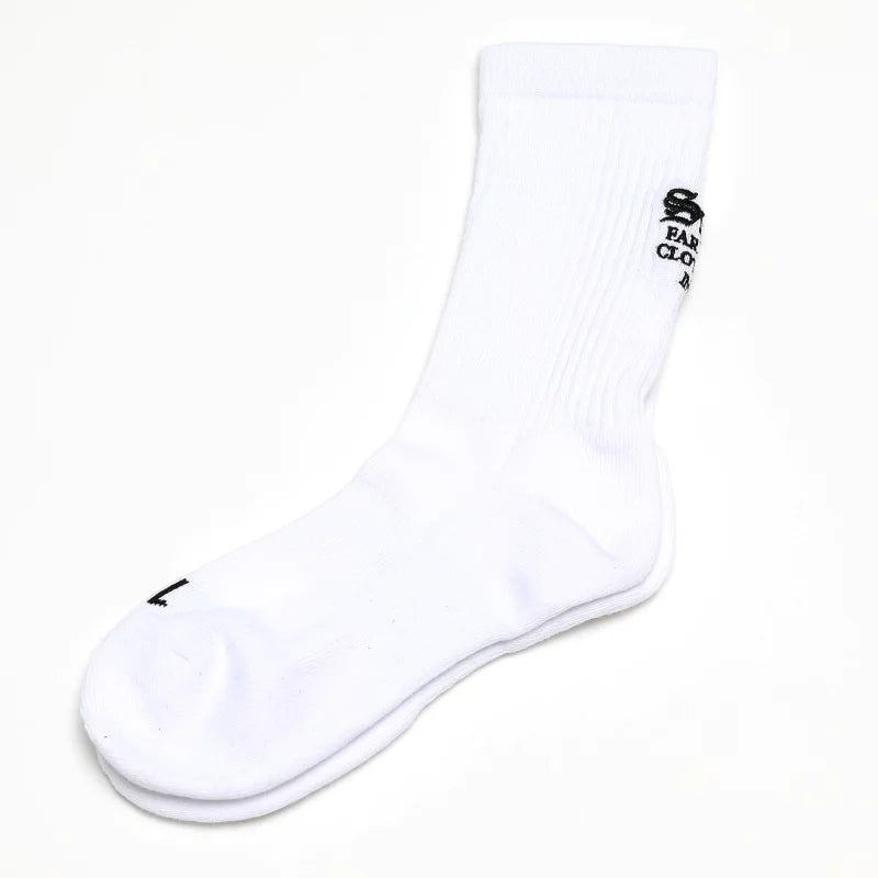 SWFI Far East Unisex Mid-Calf Cotton Socks with Letter Embroidery