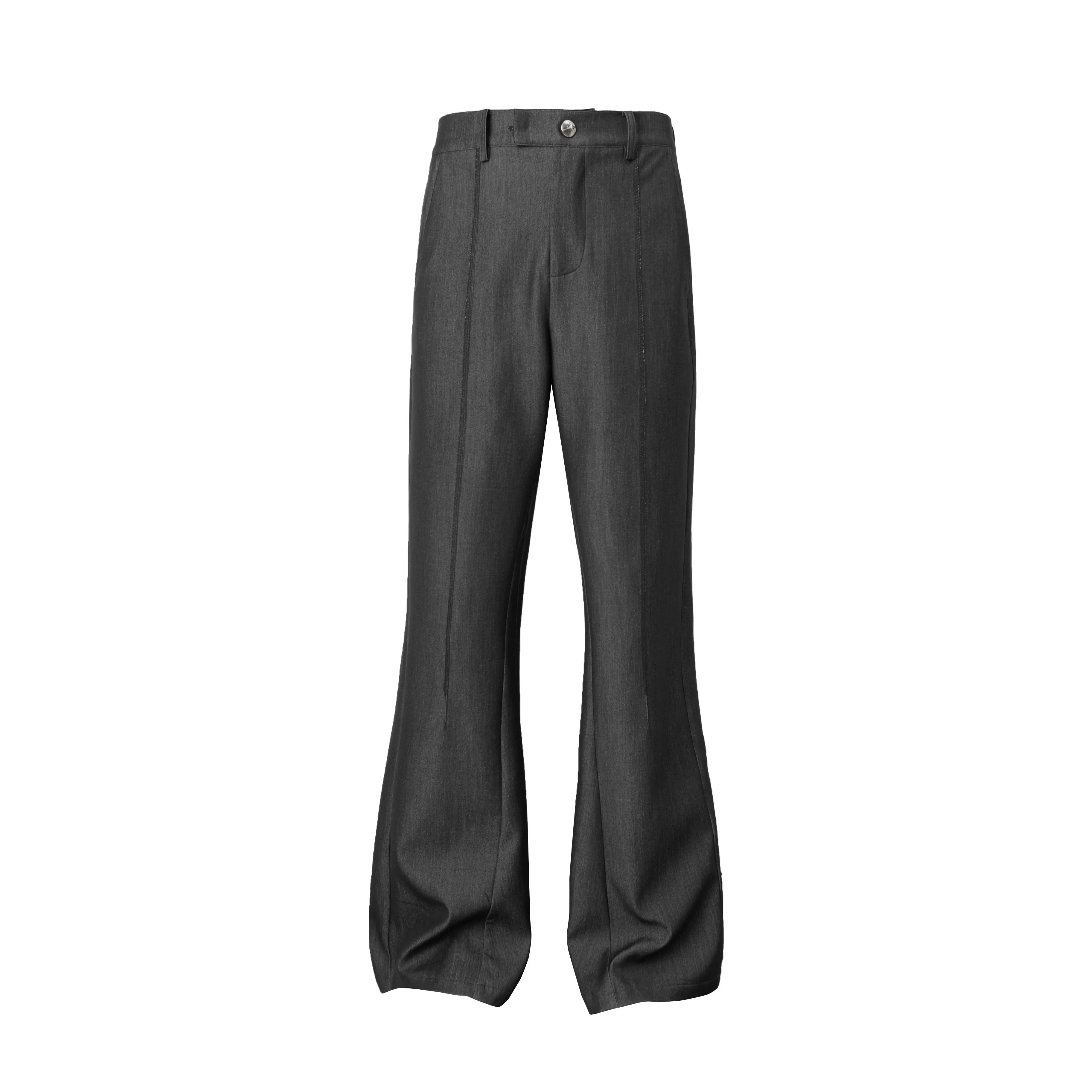 Y OFFICIAL Two-Tone Wide-Leg Flared Dress Pants