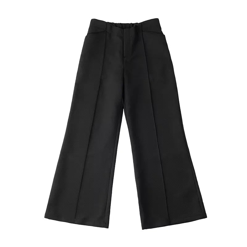 Y OFFICIAL Dark Purple Wide-Leg Wrinkle-Resistant Trousers