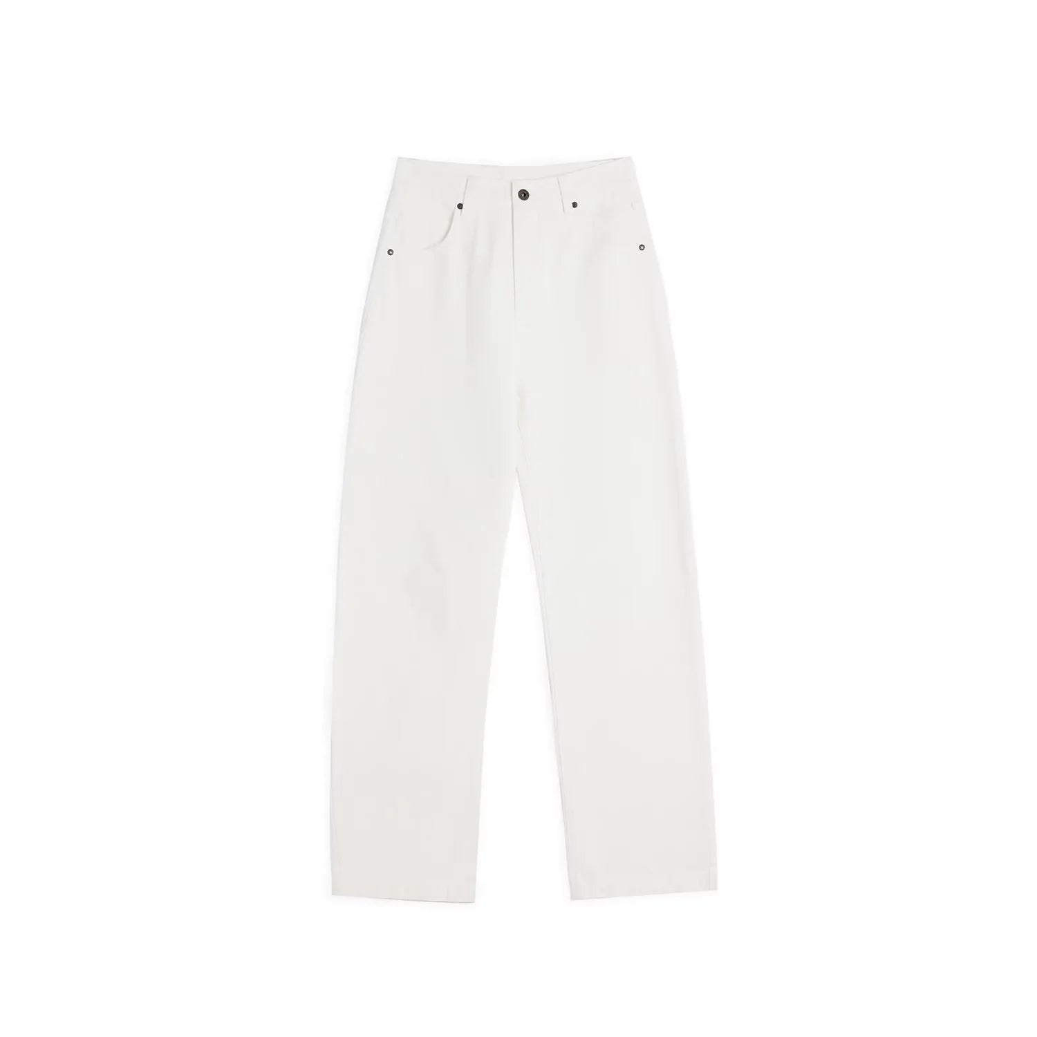 alright then High-Waisted Wide-Leg Cotton Denim Pants