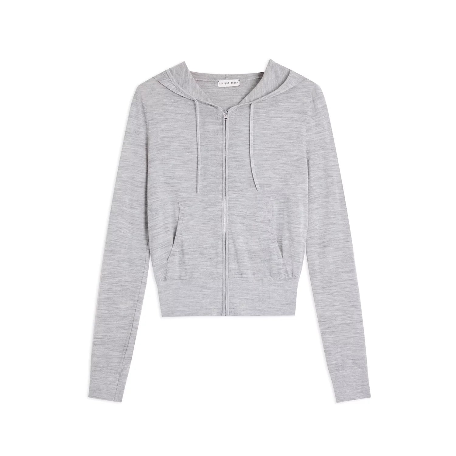 alright then Women's Lightweight Merino Wool Zip-Up Hoodie
