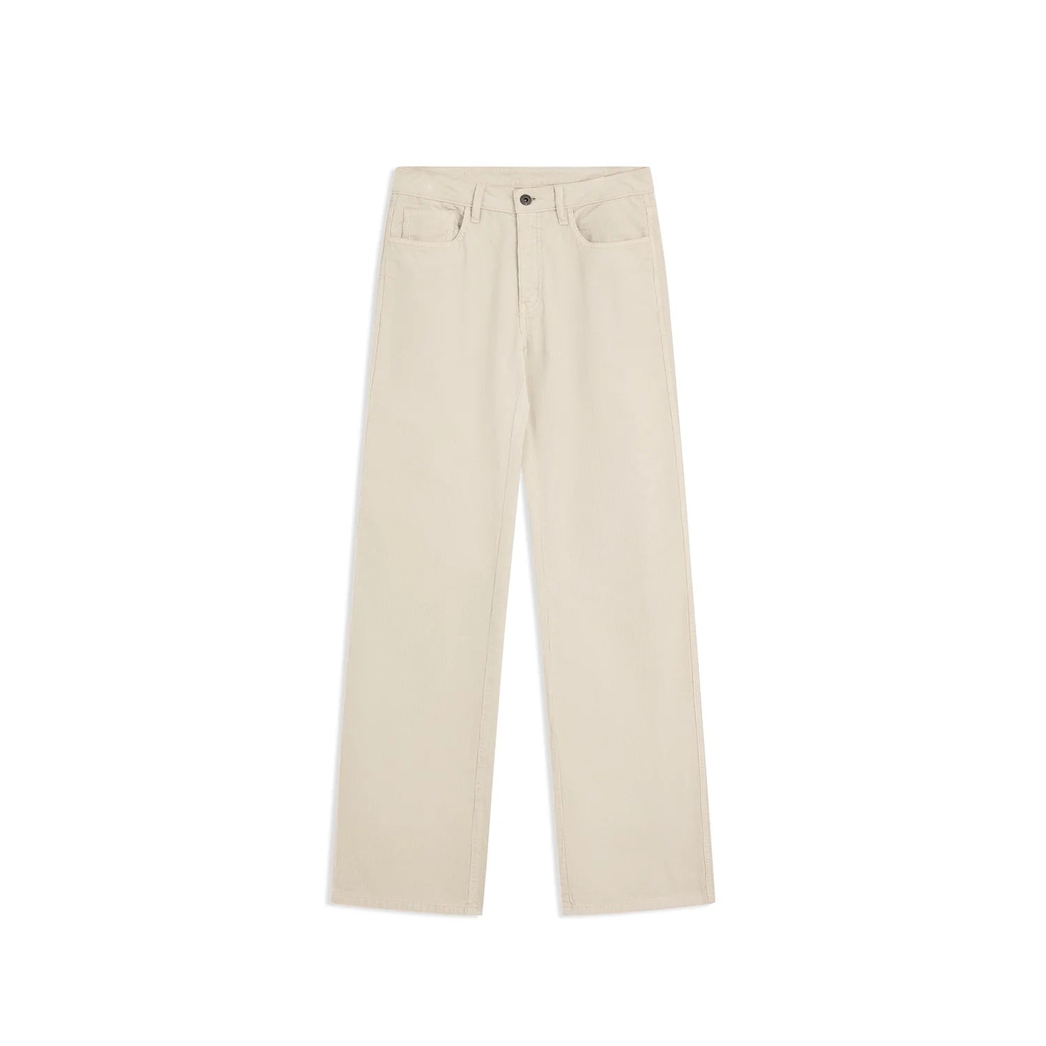 alright then Women's Washed Cotton Corduroy Slim Straight Pants