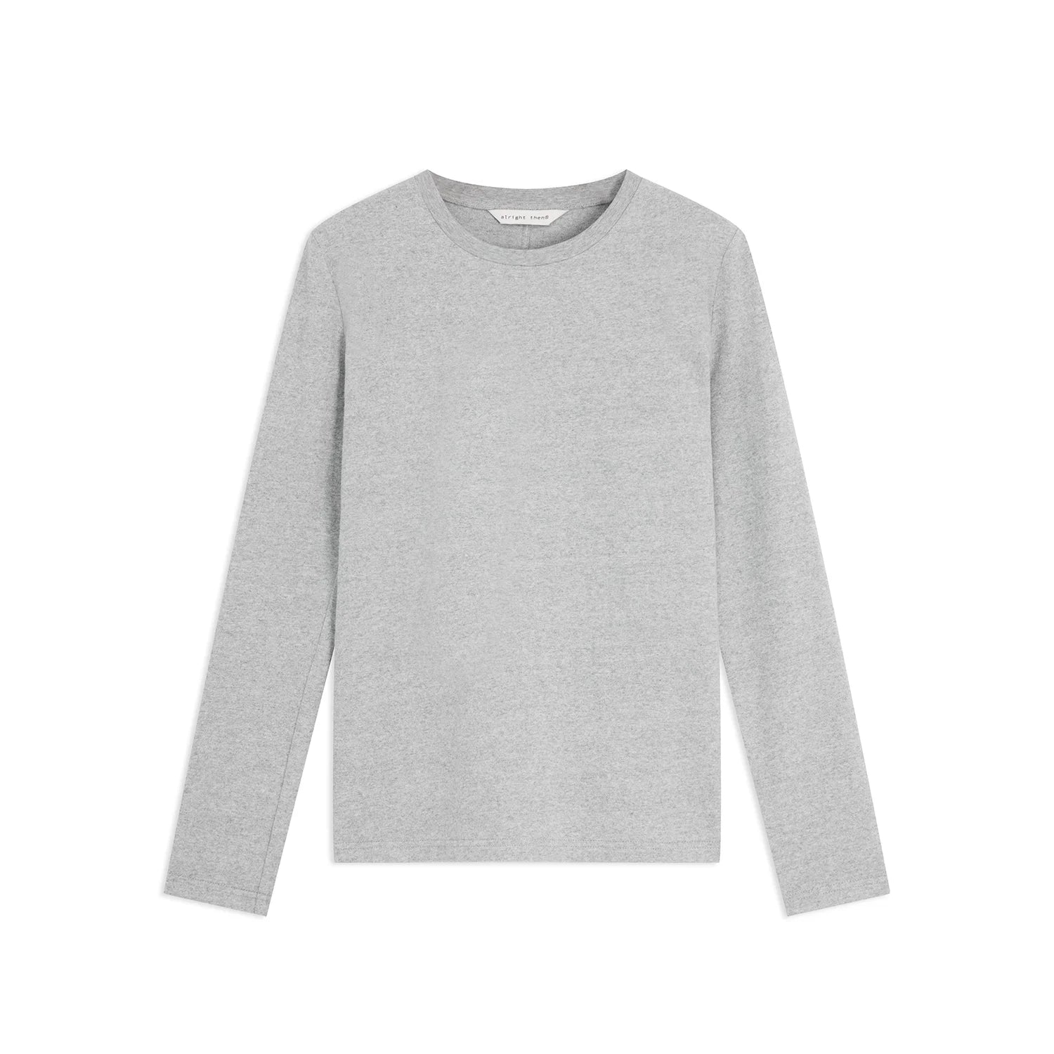 alright then Women's Brushed Cotton Crew Neck Long Sleeve T-Shirt