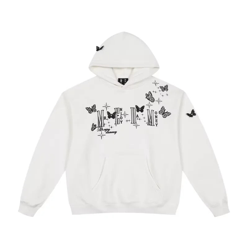 MEDM 3D Butterfly Graphic Oversized Hoodie for Autumn