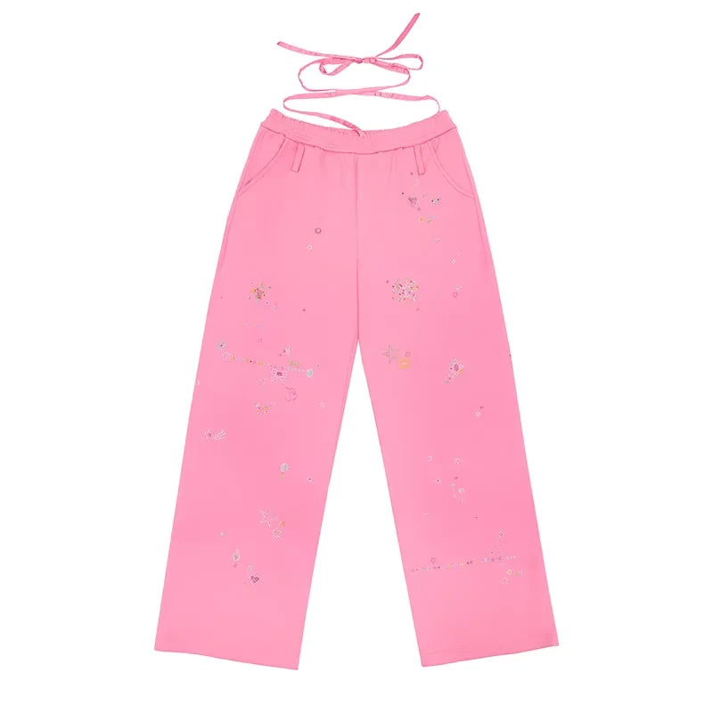 CFIERCE Rhinestone Graphic Sweatpants - Spring/Summer 2025
