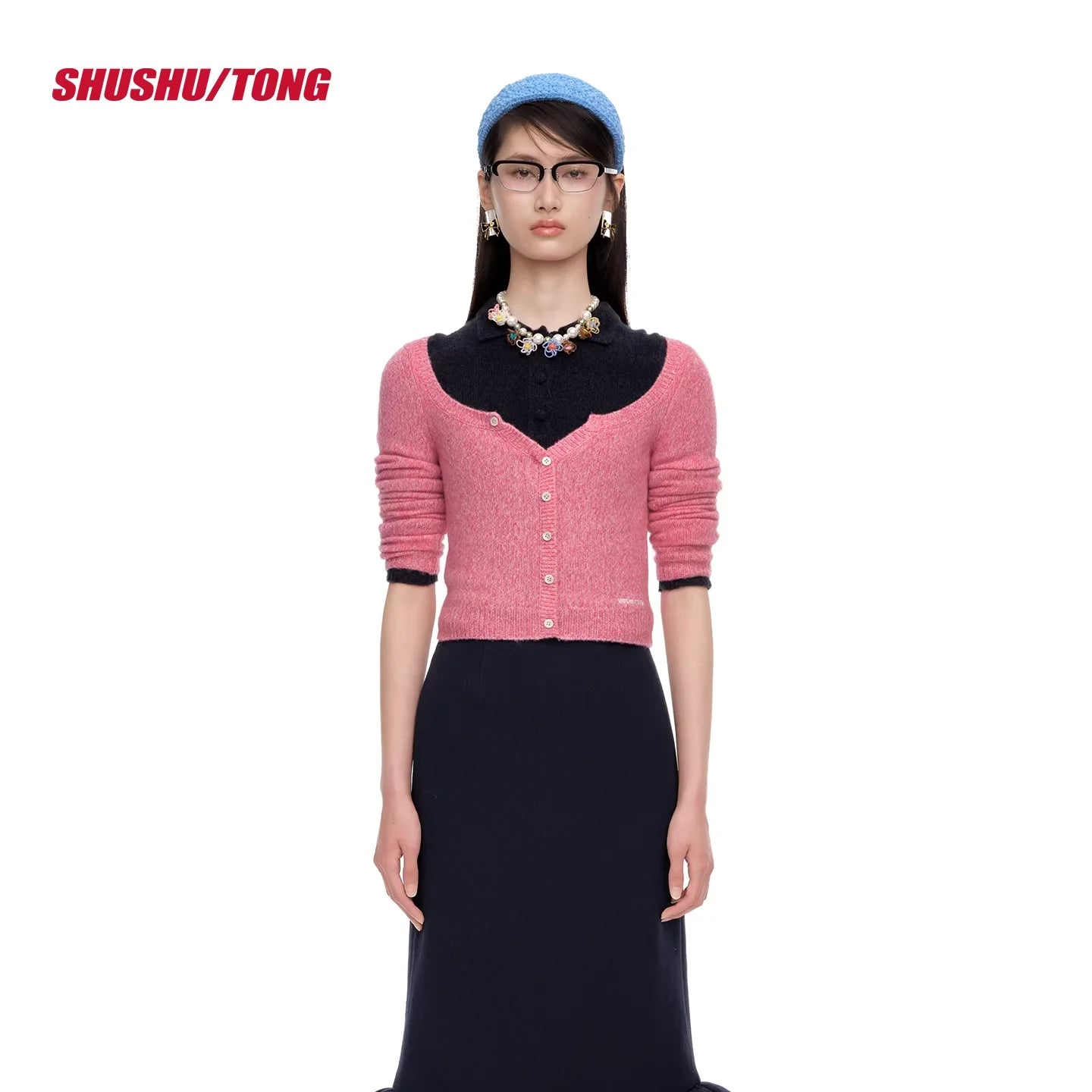 shushutong Women's Slim Fit Knit Top with Round Neck