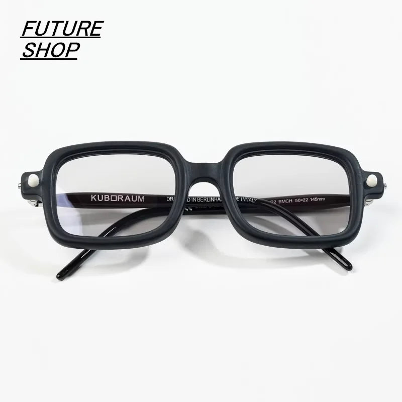 FUTURE UPDATE Unisex Bold Rectangular Punk-Inspired Sunglasses Frame
