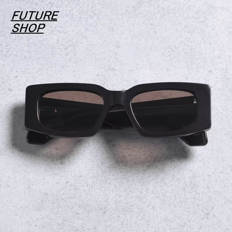 FUTURE UPDATE Retro Thick Frame Rectangular Sunglasses