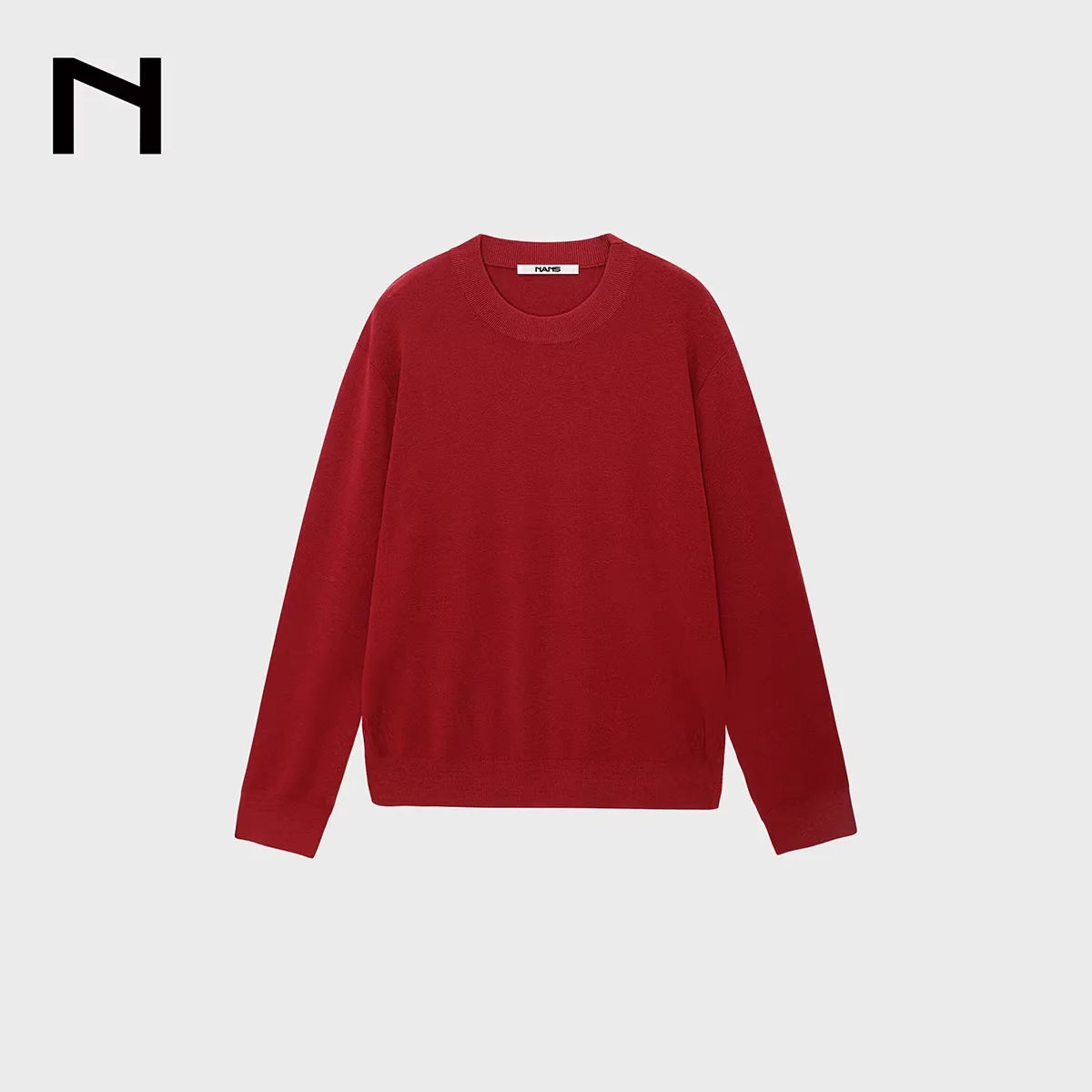 NANS Menswear Men's Fine Knit Merino Wool Polo Sweater