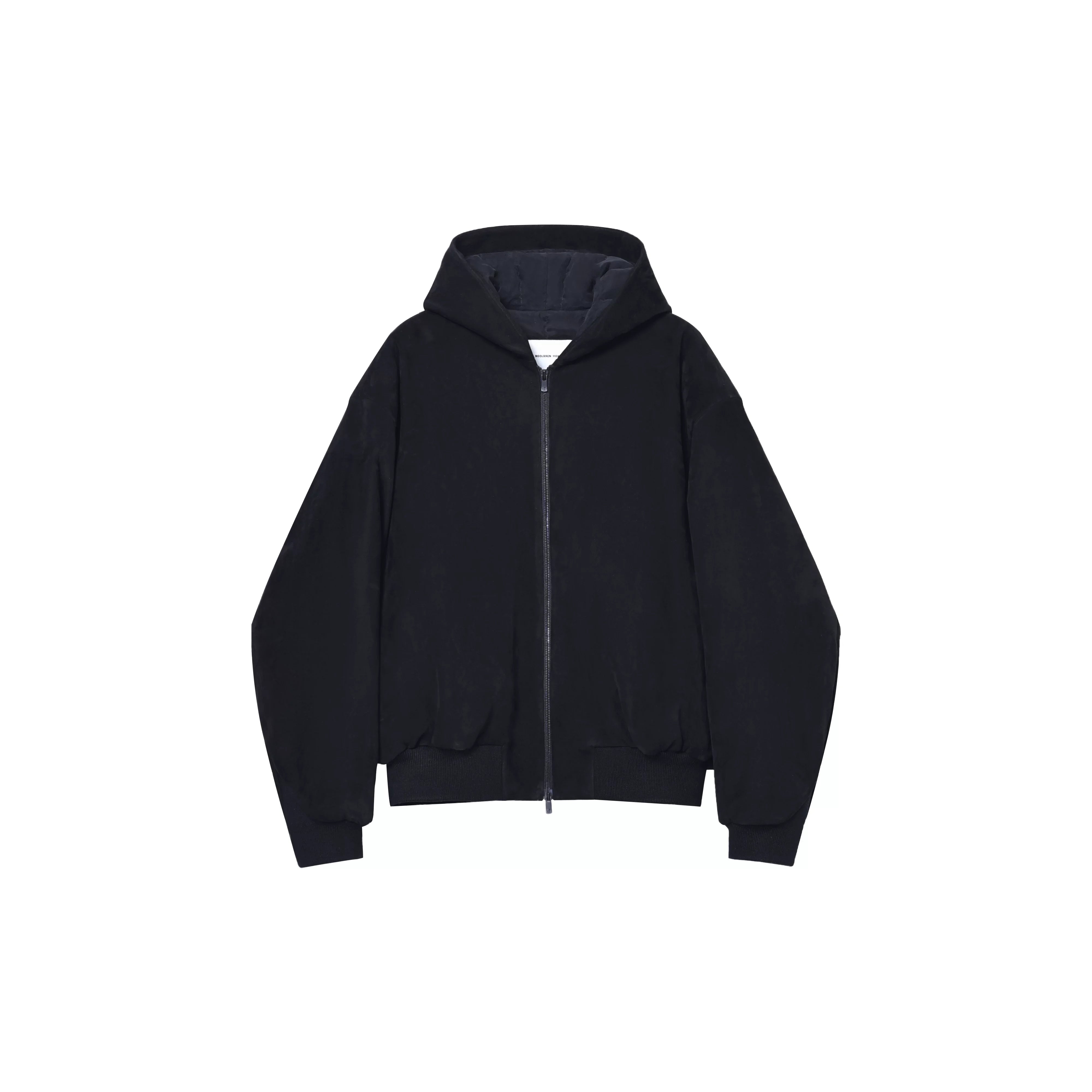 Roolrren homme Men's Suede Texture Matte Hooded Down Jacket