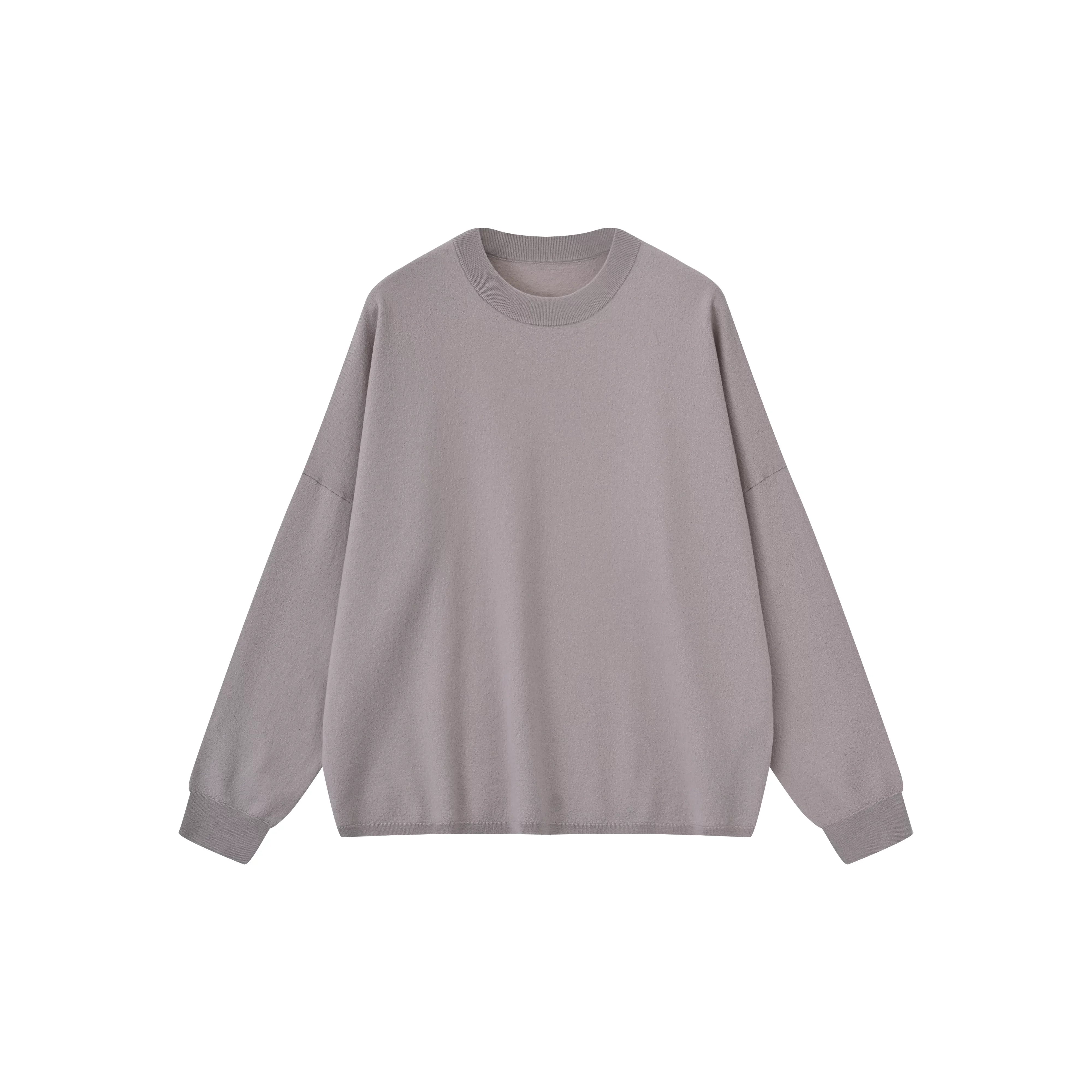 Roolrren homme Men's Full Wool Handmade Crew Neck Sweater