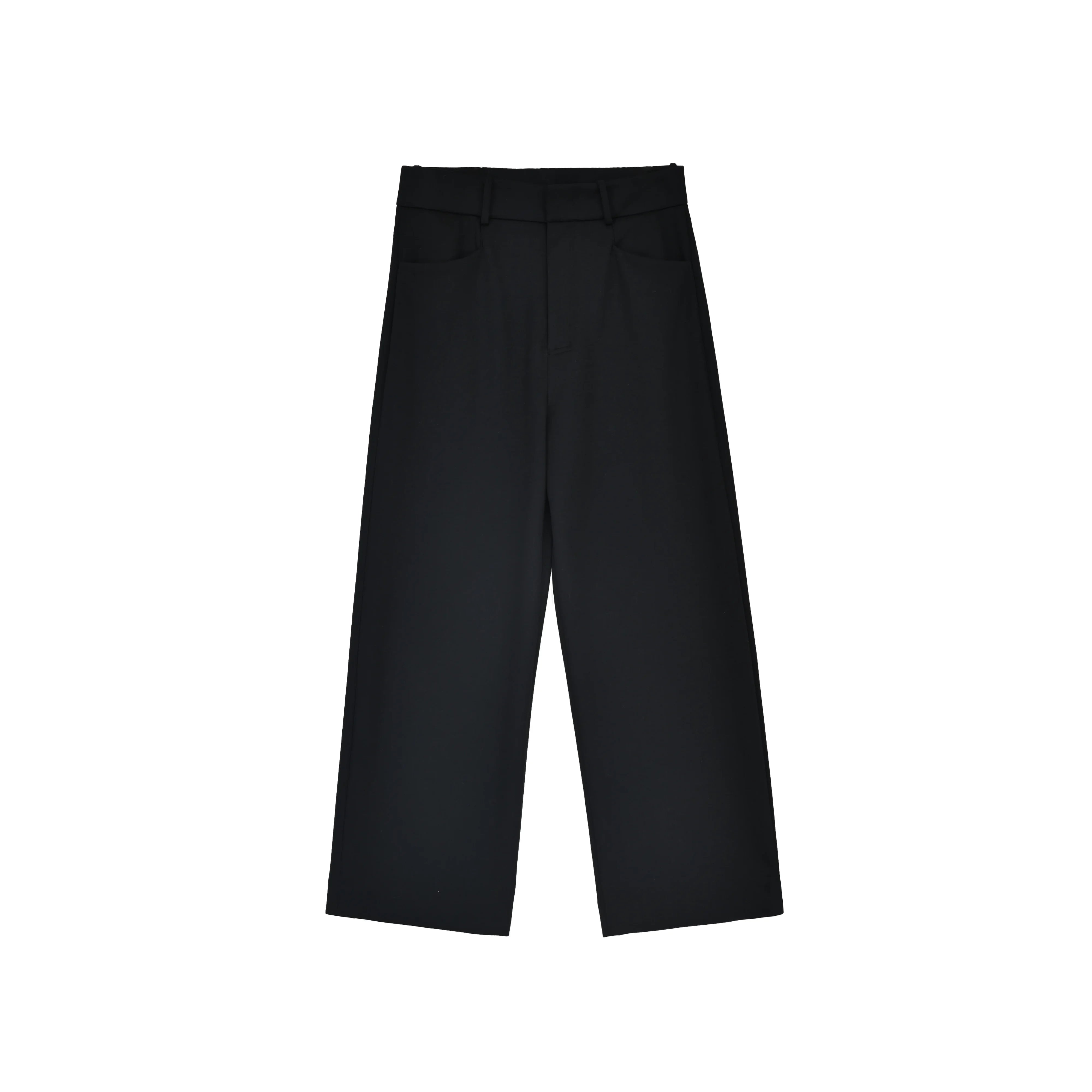 Roolrren homme Men's Relaxed Straight-Leg Drape Trousers