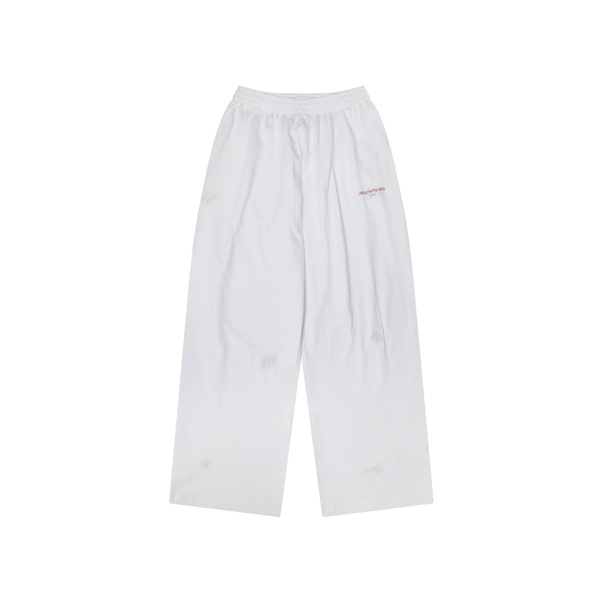 MASONPRINCE Distressed Black Streetwear Set with Red Print